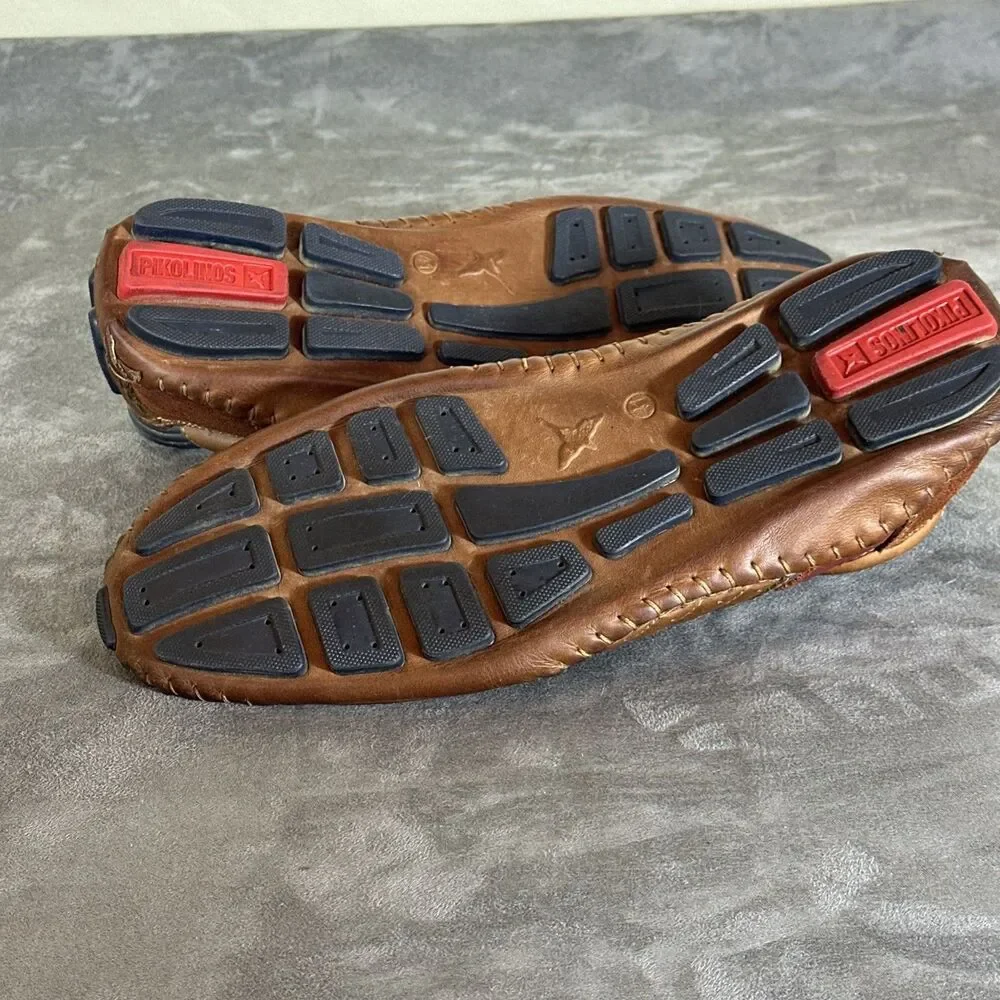 Pikolinos Fuencarral Leather Brown Slip On Driving Shoes 8 M EUR 41